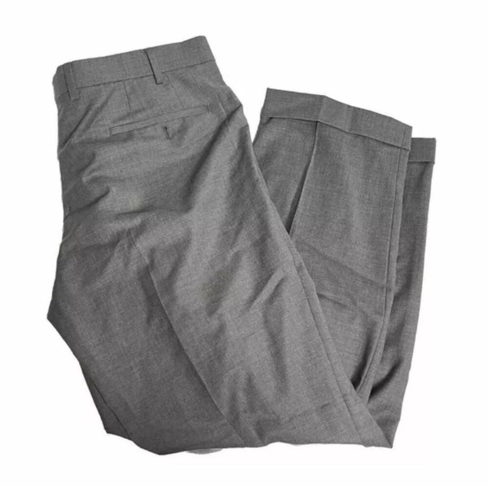 Lauren Ralph Lauren Size 36X29 Grey Pleated Dress Pants 100% Wool